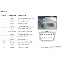 Veratron VMH 35-D - 85 mm Multi functional display 12V - 24V without GNSS