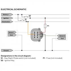 Veratron VMH CANBus J1939 - Strumento Multifunzione Flessibile Nero da 52mm - DLRB 12-24V