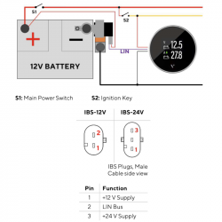 Veratron VMH NMEA2000 - Strumento multifunzione flessibile da 52mm - DLRB 12-24V
