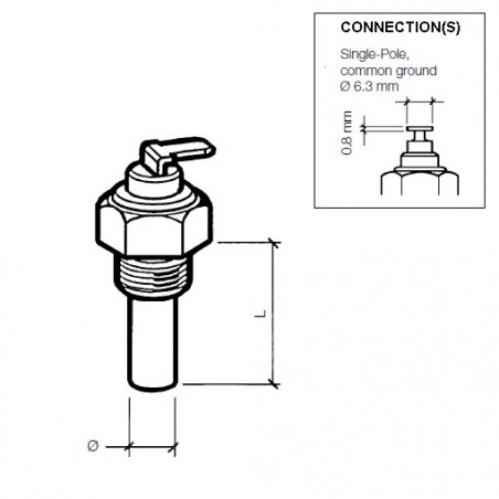 VDO Oil temperature sender 150°C - M12 VDO Oil temperature sender 150°C - M12
