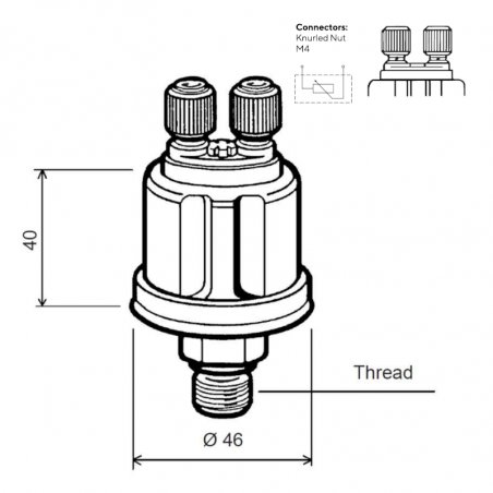 Veratron Transmisor de presión 0-5 bar - 1/8"-27NPT