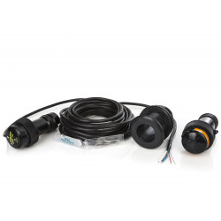 Transductor de profundidad y temperatura del agua Sensor de plástico NMEA-2000 con kit de montaje de casco