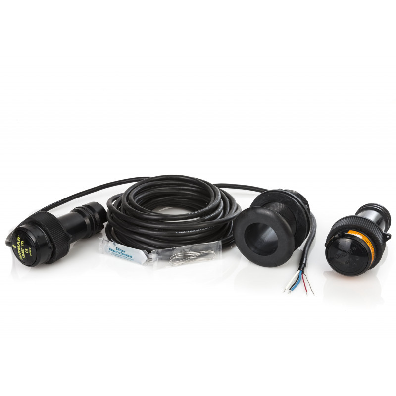 Transductor de profundidad y temperatura del agua Sensor de plástico NMEA-2000 con kit de montaje de casco