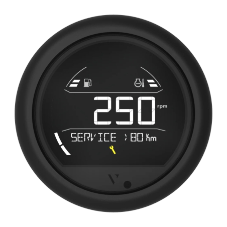 Veratron VL Digital Tachometer Black 85mm Round Bezel