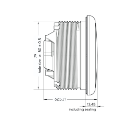 Veratron Tachymètre VL Digital Tachroom Noir 85 mm Rond