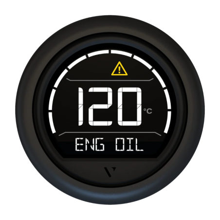 Veratron VL Digital Multifunction instrument Black 52mm Round Bezel