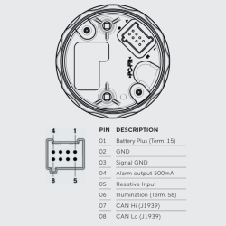Veratron Cyfrowy instrument wielofunkcyjny VL trójkątny opierż 52mm