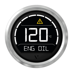 Veratron VL Digital Multifunction instrument Black 52mm Triangular Chrome Bezel