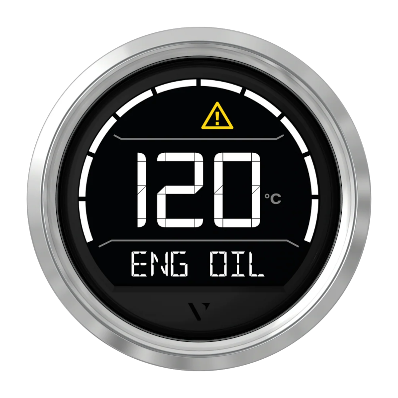Veratron VL Digital Multifunction Instrument Schwarzer 52mm dreieckiger Chromrahmen