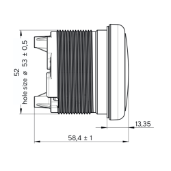 Veratron VL Strumento Multifunzione Digitale Nero 52mm con cornice rotonda cromata