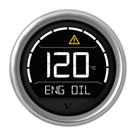 Veratron VL Instrument multifonction numérique Noir 52 mm Rond chromé