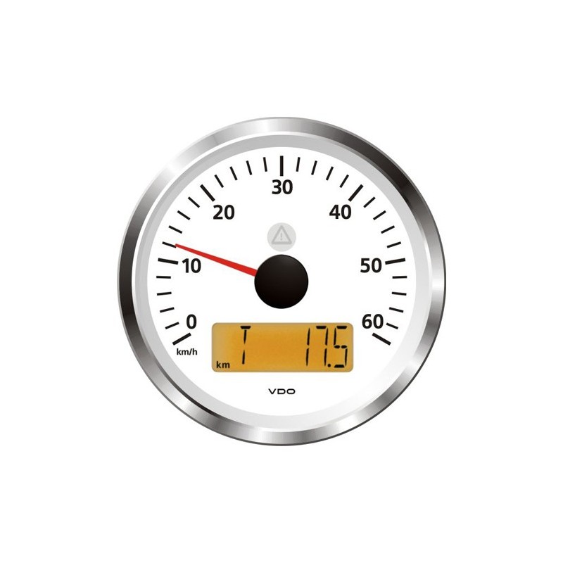 VDO ViewLine Speedometer 60 Mph White 85mm