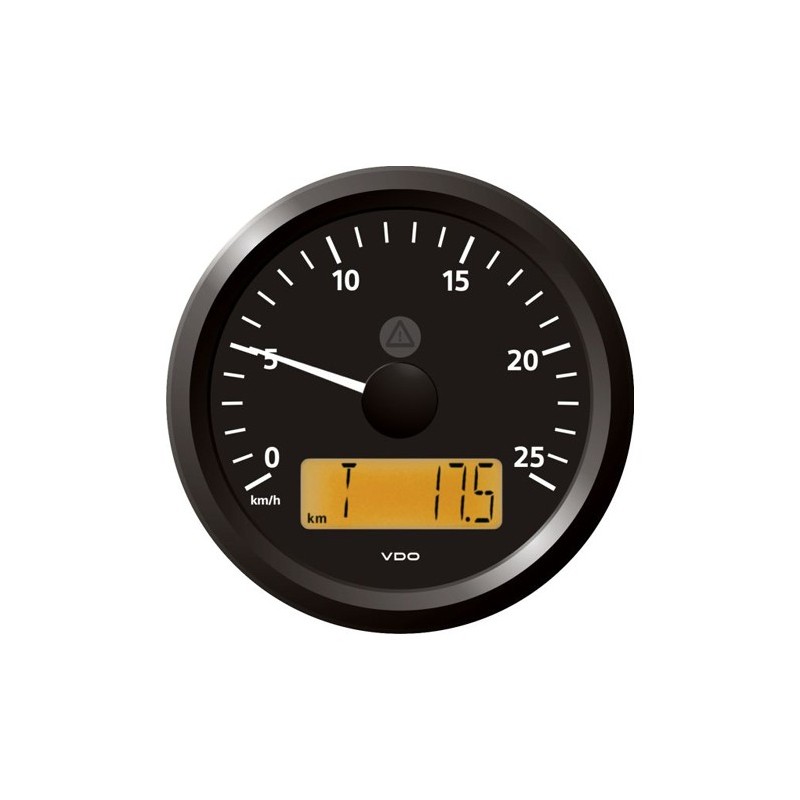 VDO ViewLine Speedometer 25 Km/h Black 85mm