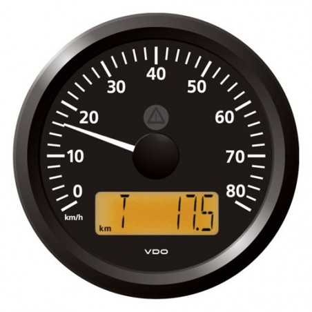 VDO ViewLine Speedometer 80 Km/h Black 85mm