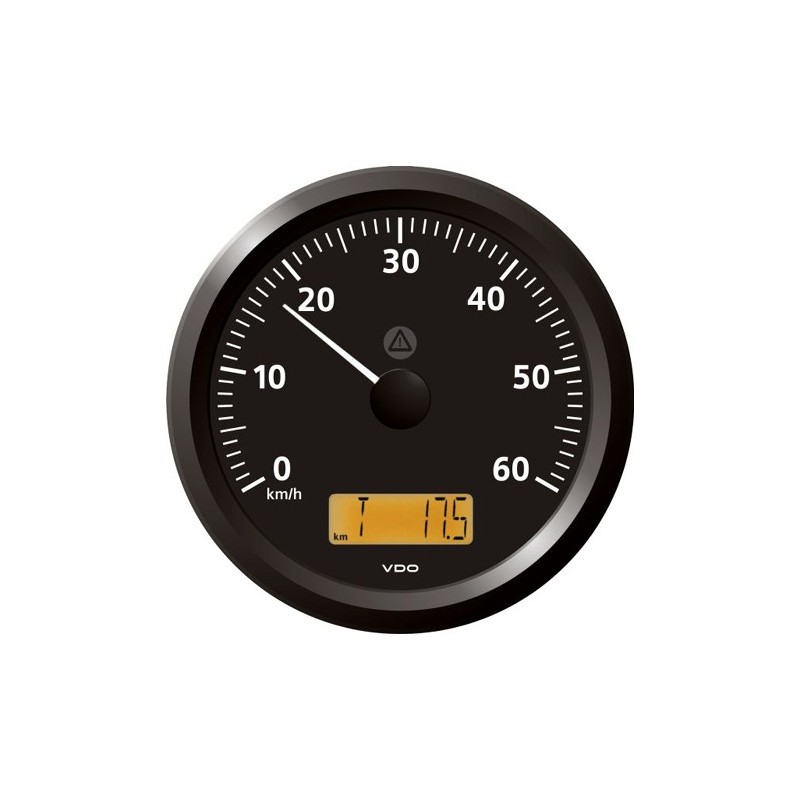 VDO ViewLine Speedometer 60 Km/h Black 110mm