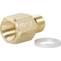 Adapter 1/8" - 27 NPT Innengewinde - M10 x 1 Außengewinde