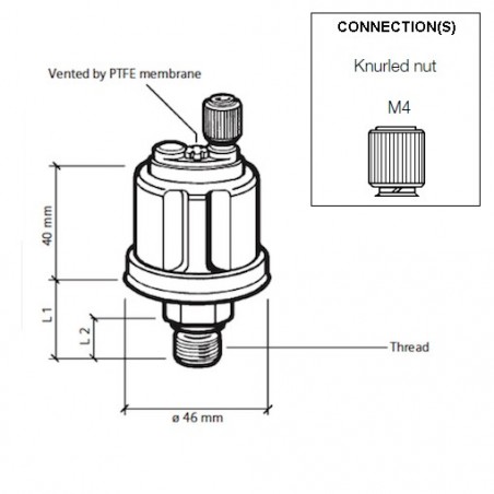 VDO Druckgeber 0-10 Bar - M12