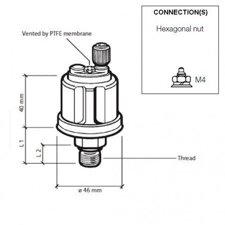 VDO Druckgeber 0-16 Bar - M14