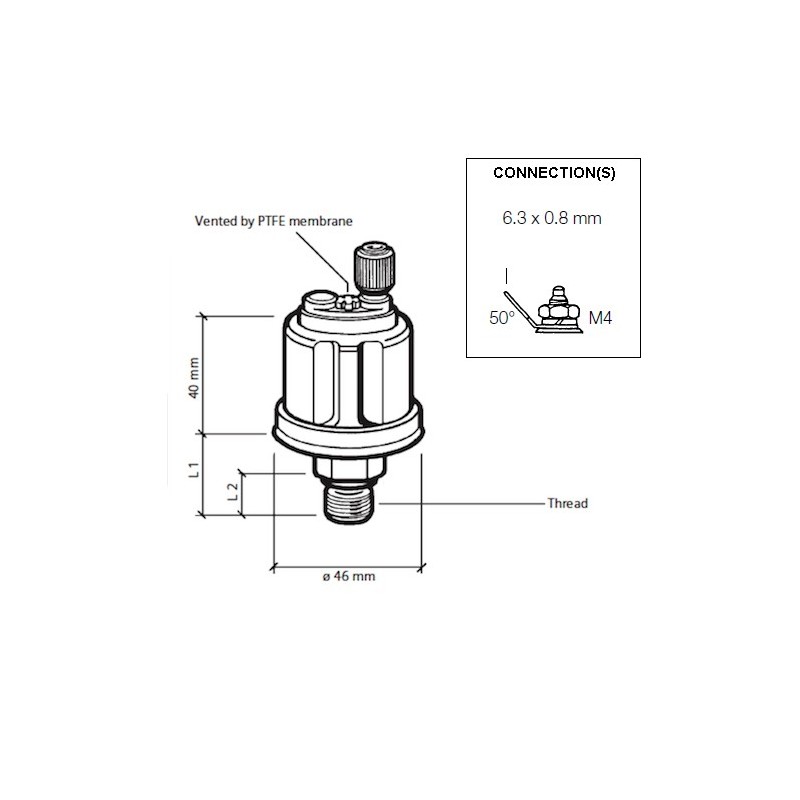 VDO Druckgeber 0-10 Bar – R1/8 DIN 2999