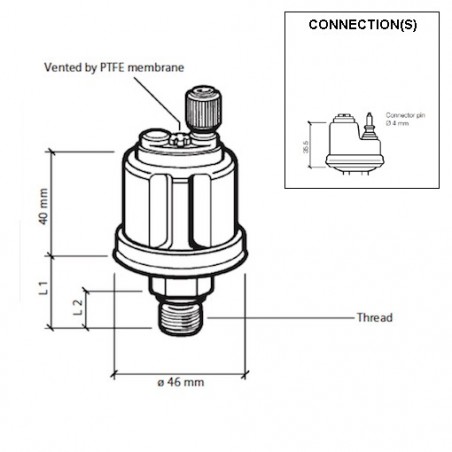 VDO Druckgeber 0-3 Bar - M12