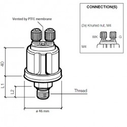 VDO Druckgeber 0-80 PSI - 1/4-18 NPTF