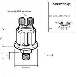 VDO Druksensor 0-10 Bar - M14