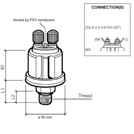 VDO Druckgeber 0-10 Bar - 1/8-27 NPTF