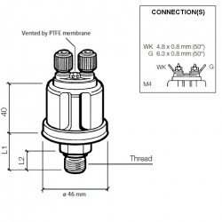 VDO Druckgeber 0-10 Bar - M16