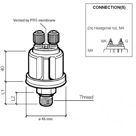 VDO Druckgeber 0-25 Bar - M18