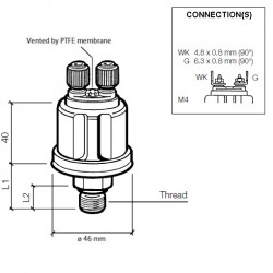 VDO Druksensor 0-10 Bar - 1/8-27 NPTF