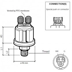 VDO Druckgeber 0-10 Bar - M14