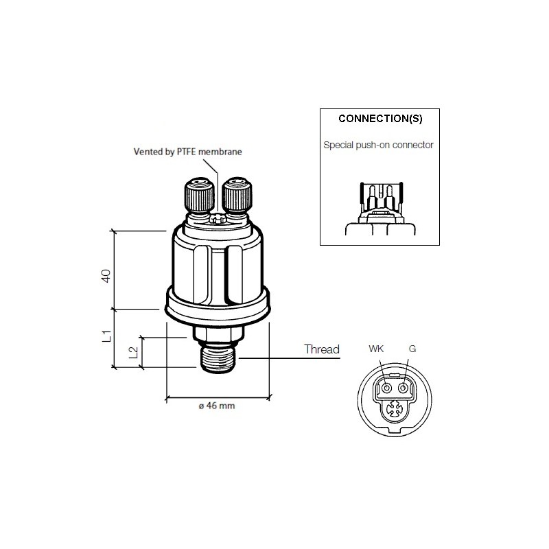 VDO Druckgeber 0-10 Bar - M14