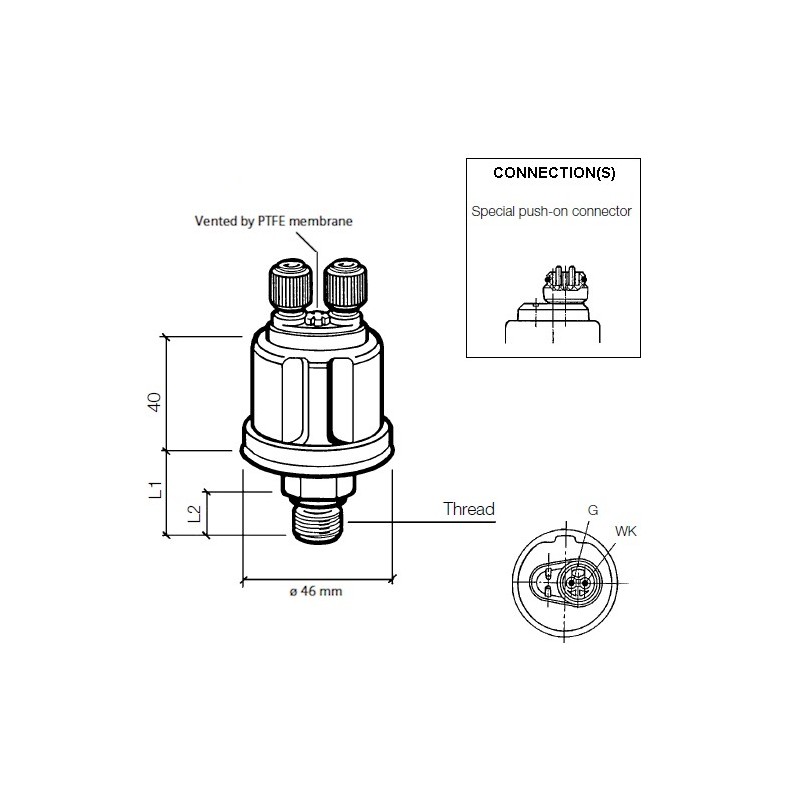 VDO Druckgeber 0-10 Bar - M14