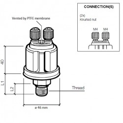 VDO Druckgeber 0-10 Bar -  R1/8 DIN 2999