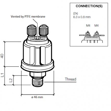 VDO DS Druckgeber 0-10 Bar - 1/8-27 NPTF