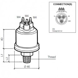 VDO Druckgeber 0-10 Bar - M14