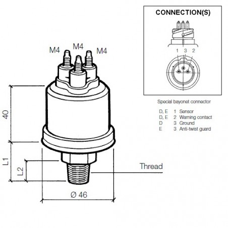 VDO Druckgeber 0-10 Bar - M18