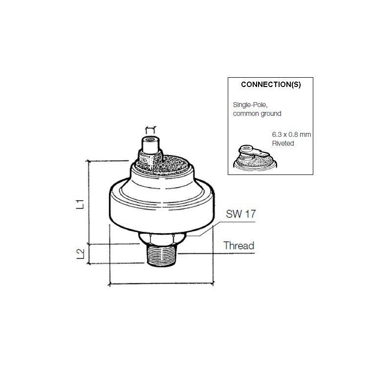 VDO Pressure switch 5.40 Bar - M12