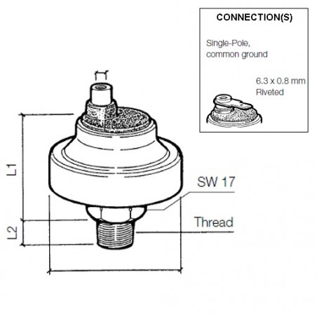 VDO Pressure switch 5.40 Bar - M12