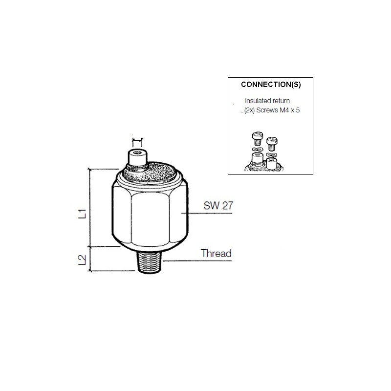 VDO Pressure switch 0.80 Bar - M10