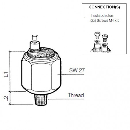 VDO Pressure switch 0.80 Bar - M10