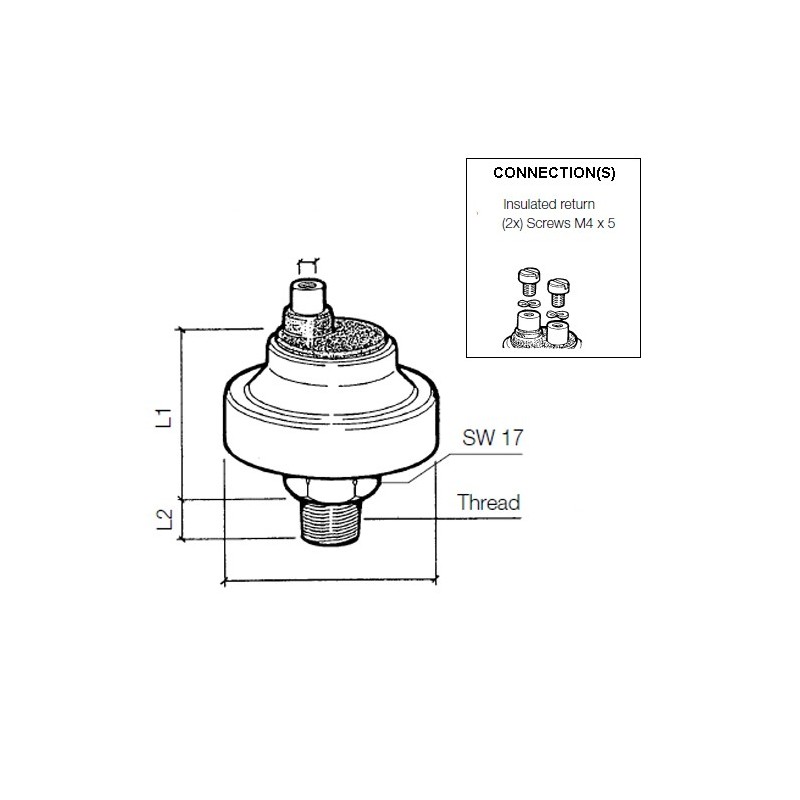 VDO Pressure switch 4.50 Bar - M10