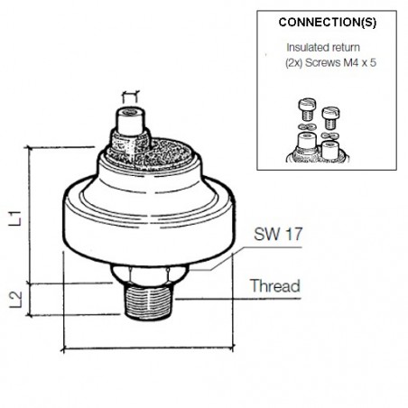 VDO Pressure switch 4.50 Bar - M10