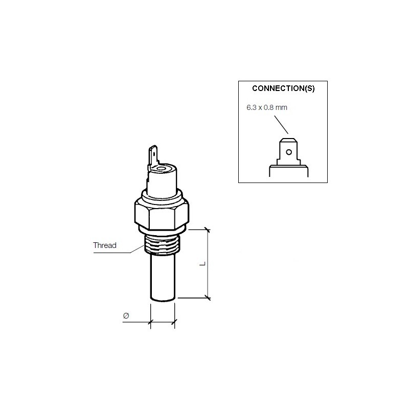 VDO Temperature switch 140°C - M14 