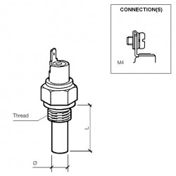 VDO Temperature switch 120°C - 1/2-14 NPTF
