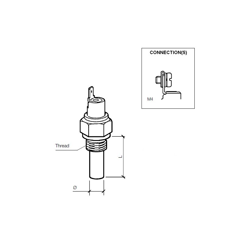 VDO Temperature switch 120°C - 1/2-14 NPTF
