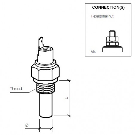 VDO Temperature switch 130°C - M10