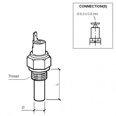 VDO Temperature switch 150°C - M10