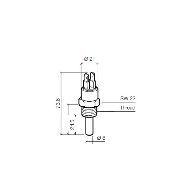 VDO Temperature switch 64°C - M14 