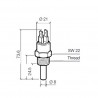 VDO Temperature switch 64°C - M14 